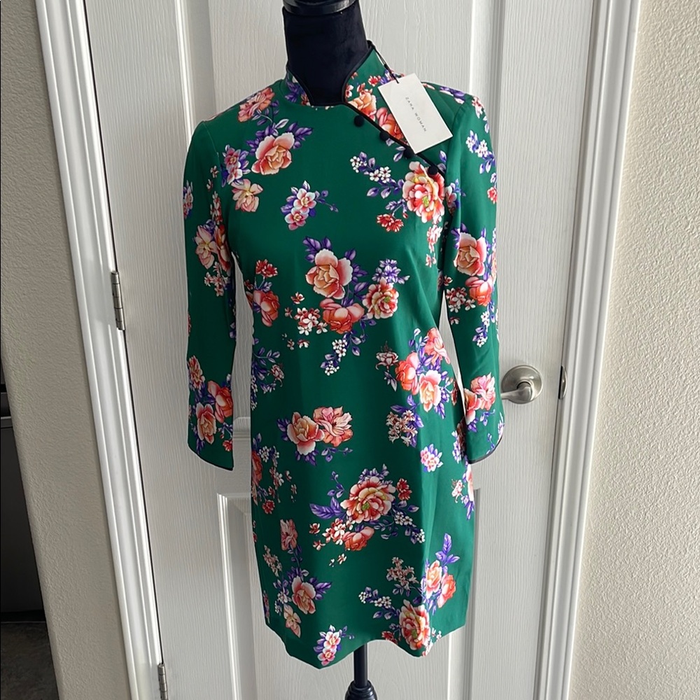 Floral Green Dress